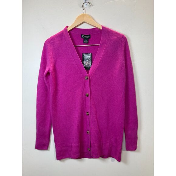 C by Bloomingdale's Women's Size Small Cherry Blossom Grandfather Cardigan NWT - Picture 5 of 9